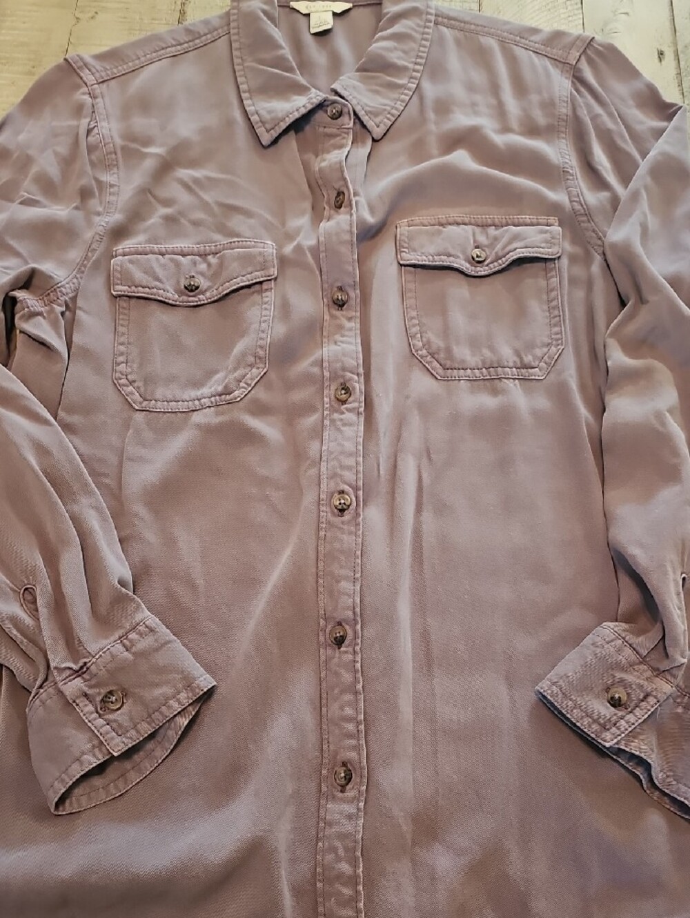 Light Heather Purple Button-Down Women's Shirt - Butter Soft 🌻 - Picture 3 of 9